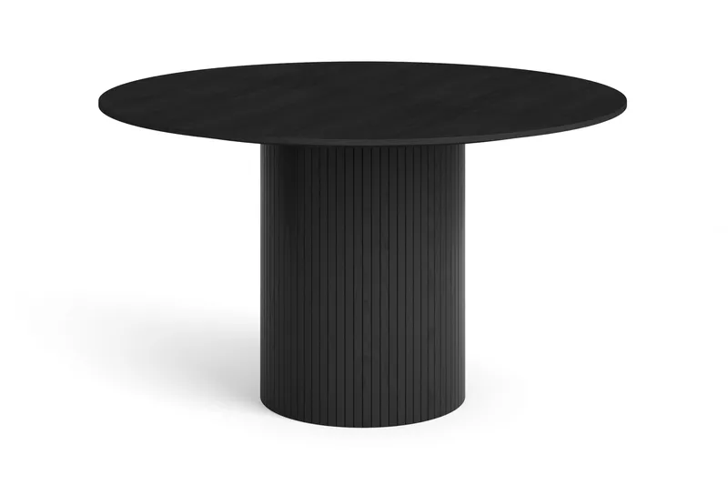 Kopparbo Runt Matbord 130 cm Fanér, Svartlaserad ek