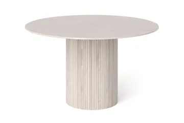 Kopparbo Runt Matbord 130 cm Fanér - Vitlaserad ek - Möbler - Matplats - Matbord & köksbord