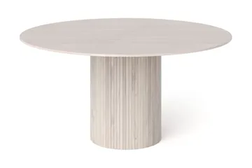 Kopparbo Runt Matbord 150 cm Fanér - Vitlaserad ek - Möbler - Matplats - Matbord & köksbord