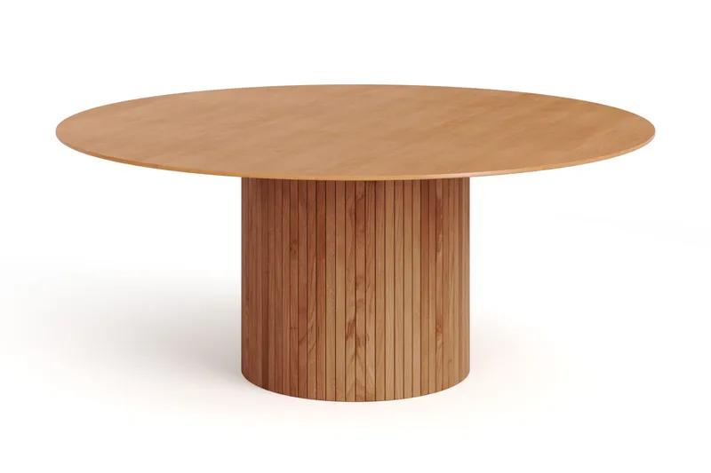 Kopparbo Runt Matbord 180 cm Fanér, Ek
