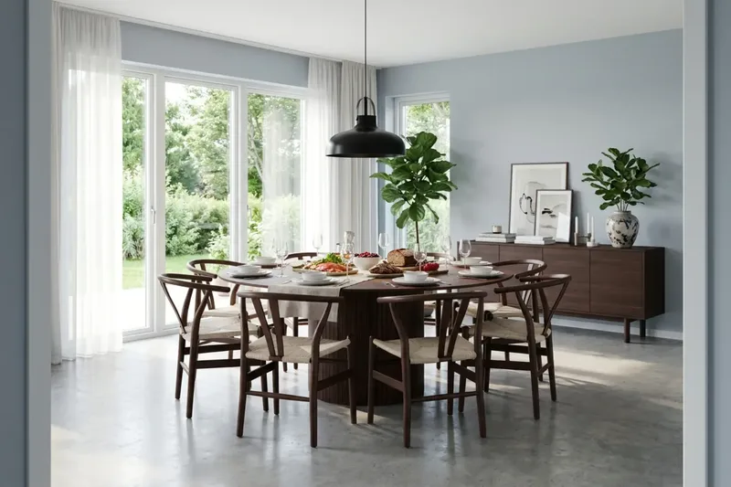 Kopparbo Runt Matbord 180 cm Fanér - Valnöt - Möbler - Matplats - Matbord & köksbord