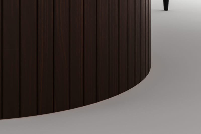 Kopparbo Runt Matbord 180 cm med 6 Sawako Stolar - Valnöt - Möbler - Matplats - Matgrupp & matbord med stolar