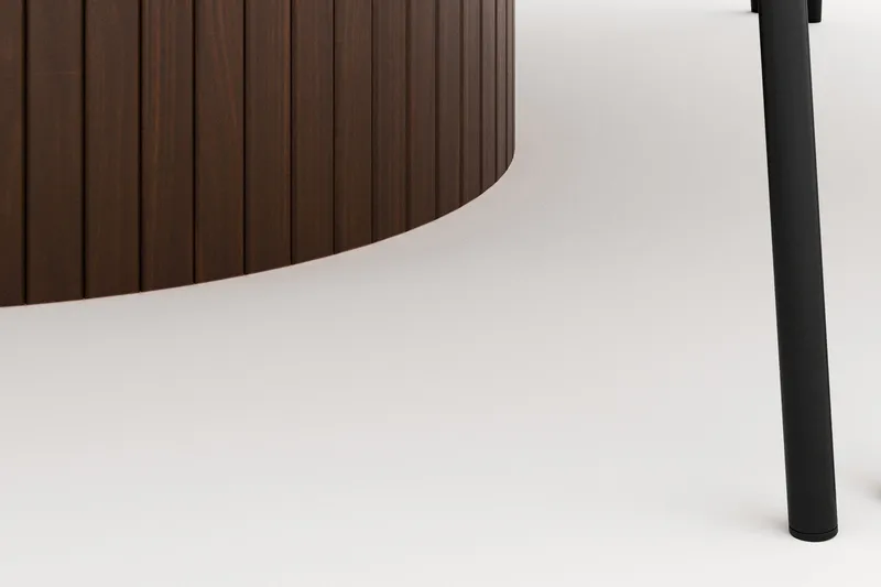 Kopparbo Runt Matbord 180 cm med 8 Gemmiano Stolar - Valnöt - Möbler - Matplats - Matgrupp & matbord med stolar