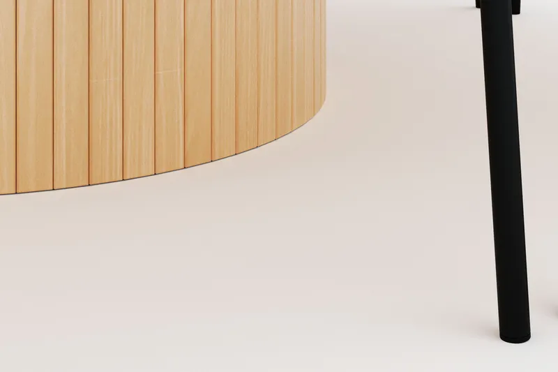 Kopparbo Runt Matbord 180 cm med 8 Gemmiano Stolar - Whitewash - Möbler - Matplats - Matgrupp & matbord med stolar