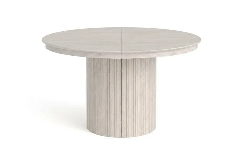 Kopparbo Runt Matbordförlängningsbart 120-220 cm Fanér - Vitlaserad ek - Möbler - Matplats - Matbord & köksbord