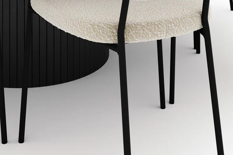 Kopparbo Runt Stort Matbord 180 cm med 8 Gemmiano Stolar - Svart - Möbler - Matplats - Matgrupp & matbord med stolar