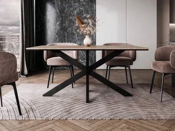 Kovrel Matbord 160 cm Rektangulär - Svart/Brun - Möbler - Matplats - Matbord & köksbord