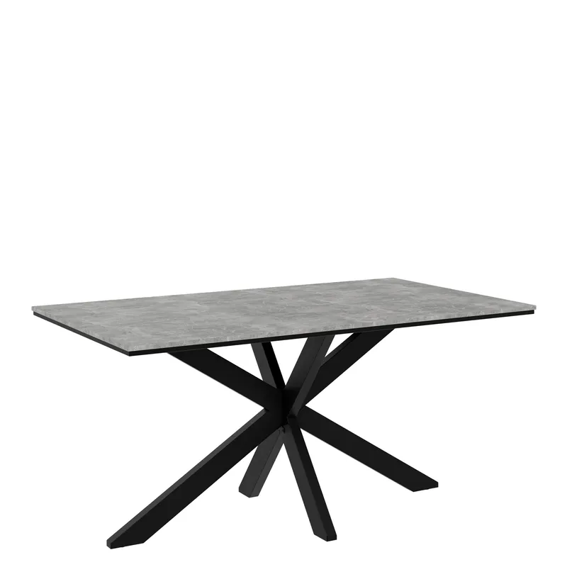 Kovrel Matbord 160 Rektangulär, Svart/Grå