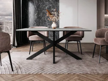 Kovrel Matbord 160 Rektangulär - Svart/Grå - Möbler - Matplats - Matbord & köksbord
