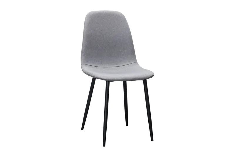 Kronblom Matbord 120 cm +  4 st Nibe stol grå med svarta ben - Vit/Grå - Möbler - Matplats - Matgrupp & matbord med stolar