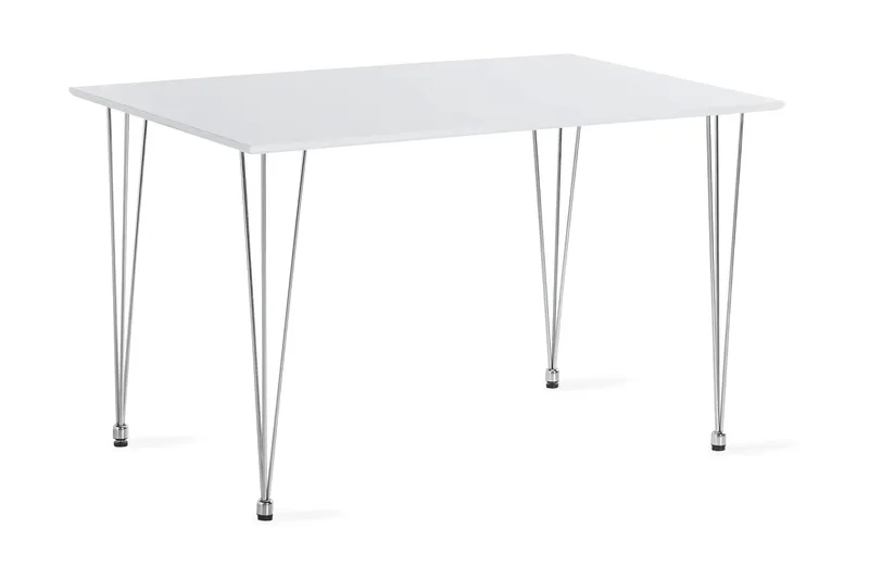 Kronblom Matbord 120 cm +  4 st Nibe stol svart med ek ben - Vit/Svart - Möbler - Matplats - Matgrupp & matbord med stolar