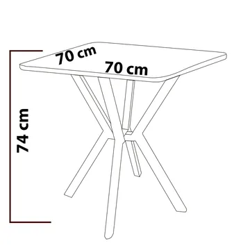 Krylor Matbord 70 cm Kvadratisk - Valnöt - Möbler - Matplats - Matbord & köksbord