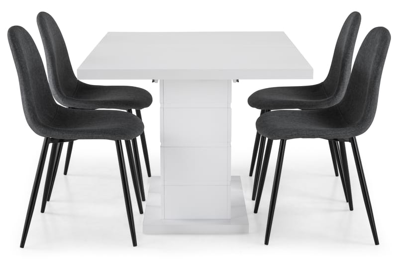KULMBACH Bord Förlängningsbar 120 + 4 NIKOLAS Stol - Matgrupp & matbord med stolar