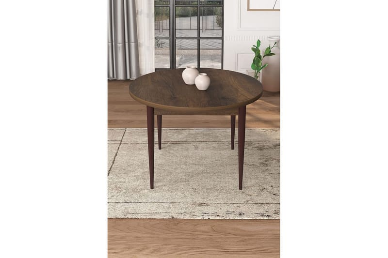 Kummer Matbord 90 cm Rund - Brun - Möbler - Matplats - Matbord & köksbord