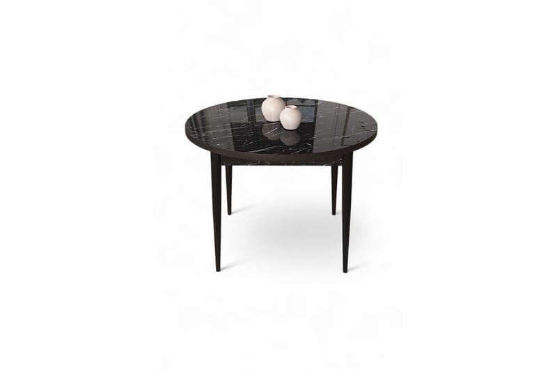 Kummer Matbord 90 cm Rund - Svart Marmor/Svart - Möbler - Matplats - Matbord & köksbord