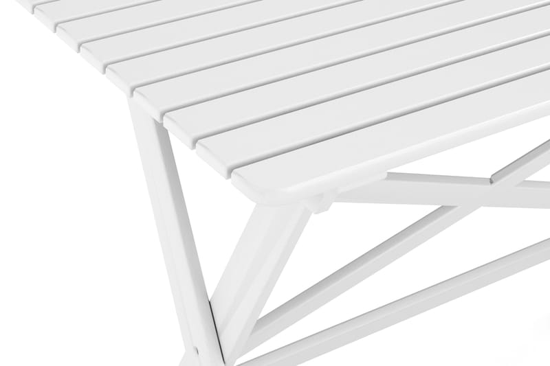 Landet Rektangulärt Matbord utomhus 118x70x74 cm i akacia trä - Vit - Utemöbler - Trädgårdsbord & Utebord - Matbord ute