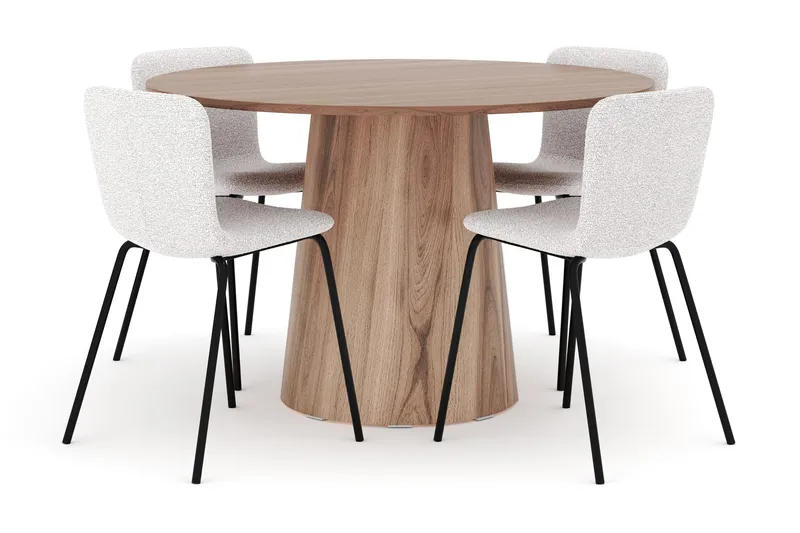 Lanzo Matbord 120 cm med 4 Katy Matstolar