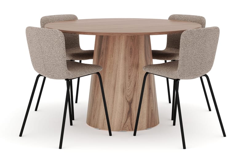 Lanzo Matbord 120 cm med 4 Katy Matstolar