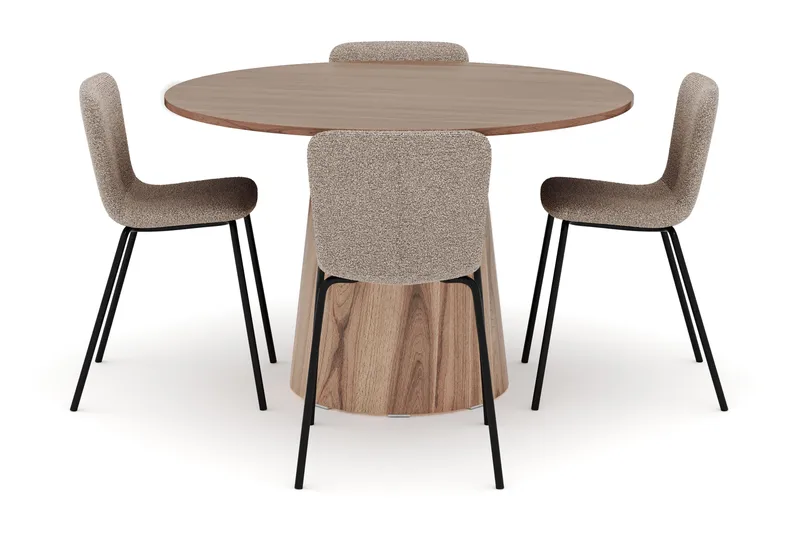 Lanzo Matbord 120 cm med 4 Katy Matstolar - Möbler - Matplats - Matgrupp & matbord med stolar