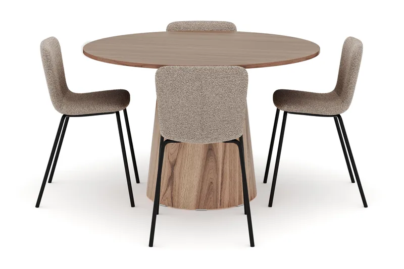 Lanzo Matbord 120 cm med 4 Katy Matstolar - Möbler - Matplats - Matgrupp & matbord med stolar