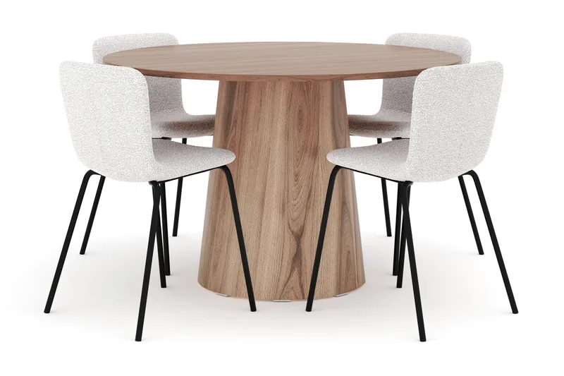 Lanzo Matbord 120 cm med 4 Katy Matstolar