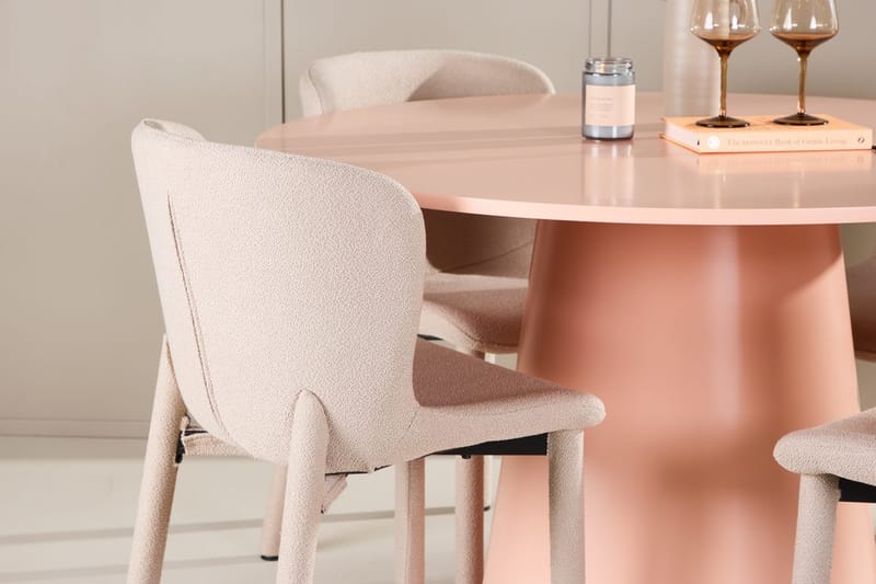 Lanzo Matbord 120 cm Rund med 4 Astoria Matstol - Möbler - Matplats - Matgrupp & matbord med stolar