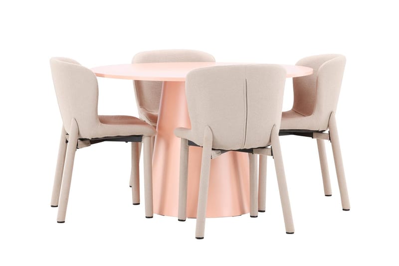 Lanzo Matbord 120 cm Rund med 4 Astoria Matstol - Möbler - Matplats - Matgrupp & matbord med stolar
