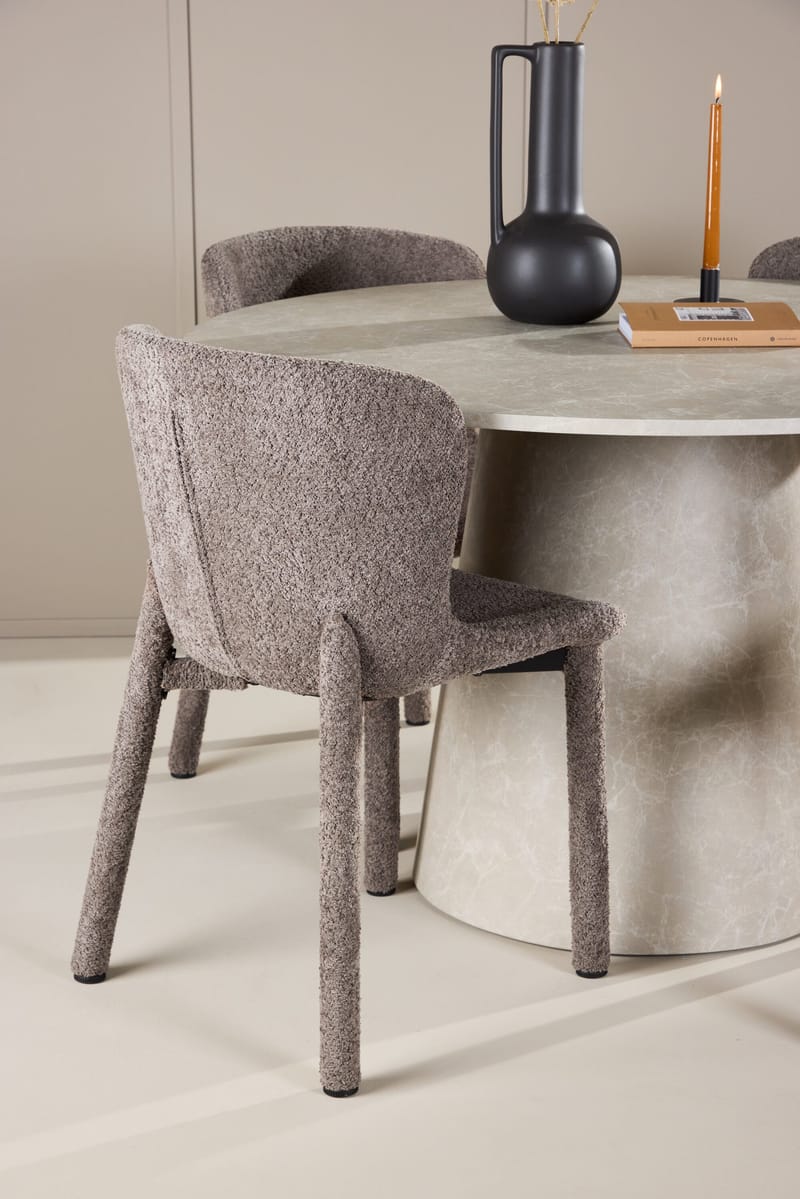 Lanzo Matbord 120 cm Rund med 4 Astoria Matstol - Möbler - Matplats - Matgrupp & matbord med stolar