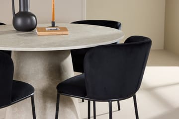 Lanzo Matbord 120 cm Rund med 4 Edina Matstol - Möbler - Matplats - Matgrupp & matbord med stolar