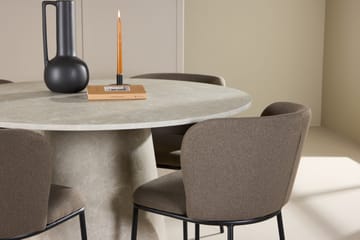 Lanzo Matbord 120 cm Rund med 4 Edina Matstol - Möbler - Matplats - Matgrupp & matbord med stolar