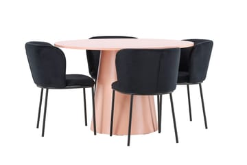 Orange - svart, beige