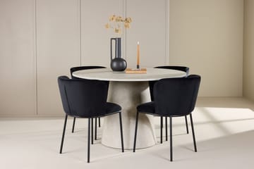 Lanzo Matbord 120 cm Rund med 4 Edina Matstol - Möbler - Matplats - Matgrupp & matbord med stolar