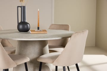 Lanzo Matbord 120 cm Rund med 4 Night Matstol - Möbler - Matplats - Matgrupp & matbord med stolar