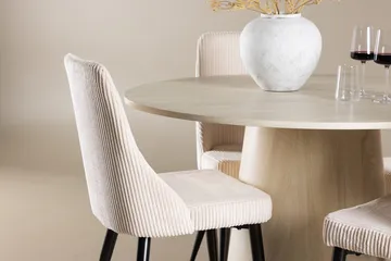 Lanzo Runt Matbord 120 cm med 4 Leone Matstol - Möbler - Matplats - Matgrupp & matbord med stolar