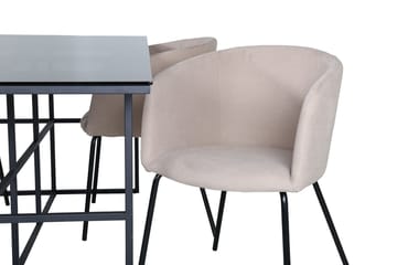 Leif Matbord 200 cm med 4 Berit Karmstol med Armstöd - Möbler - Matplats - Matgrupp & matbord med stolar