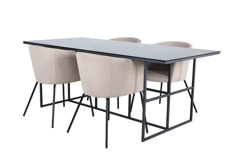 Leif Matbord 200 cm med 4 Berit Karmstol med Armstöd - Möbler - Matplats - Matgrupp & matbord med stolar