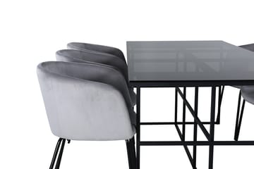 Leif Matbord 200 cm med 6 Berit Karmstol med Armstöd - Möbler - Matplats - Matgrupp & matbord med stolar