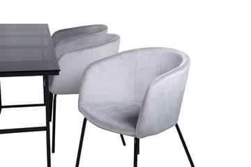 Leif Matbord 200 cm med 6 Berit Karmstol med Armstöd - Möbler - Matplats - Matgrupp & matbord med stolar