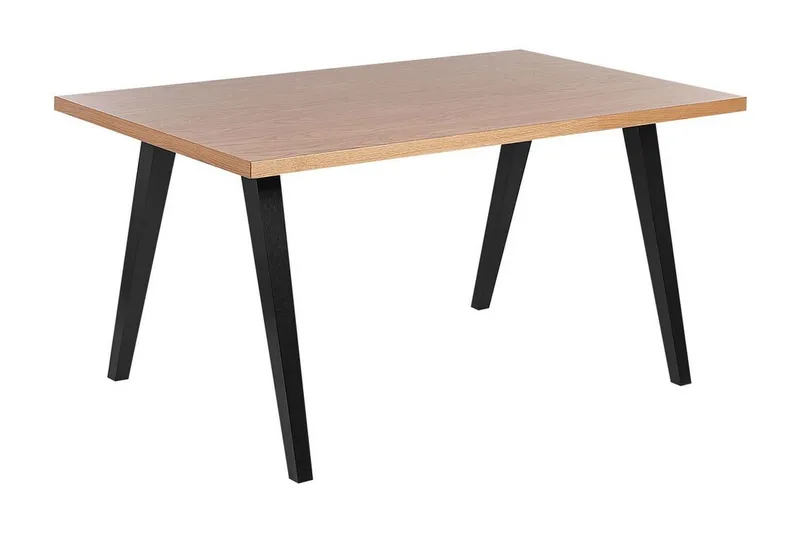 Lenister Matbord 90x150 cm, Ljusbrun/Svart