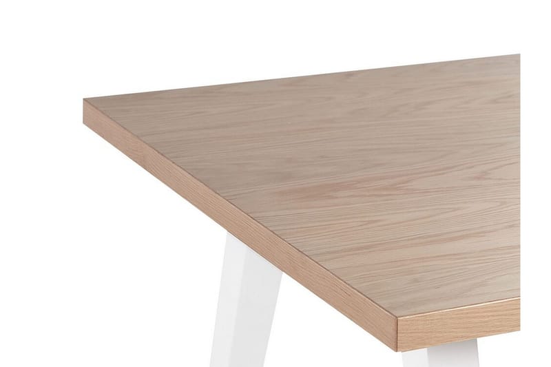 Lenister Matbord 90x150 cm - Vit/Ljusbrun - Möbler - Matplats - Matbord & köksbord