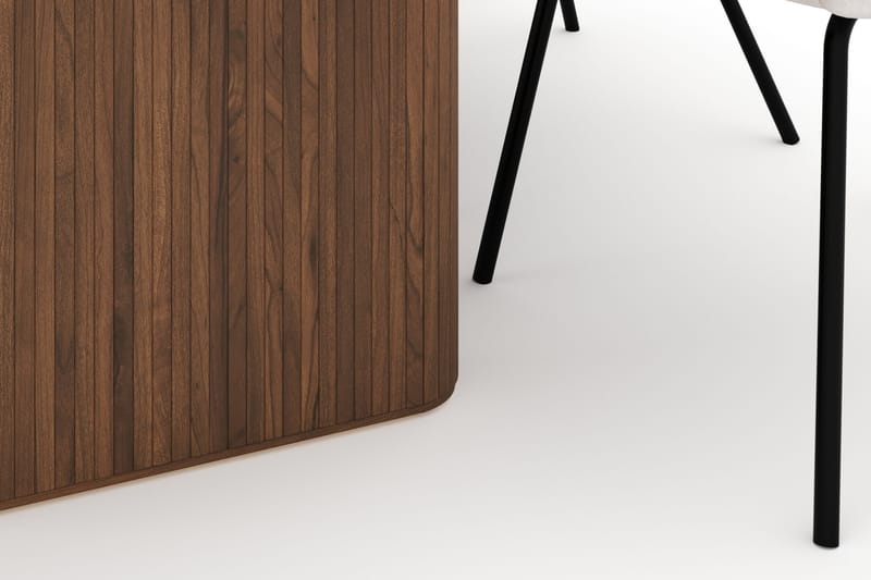 LENOIR Ovalt Matbord 220 cm med 6 Berit Stolar - Brun - Möbler - Matplats - Matgrupp & matbord med stolar