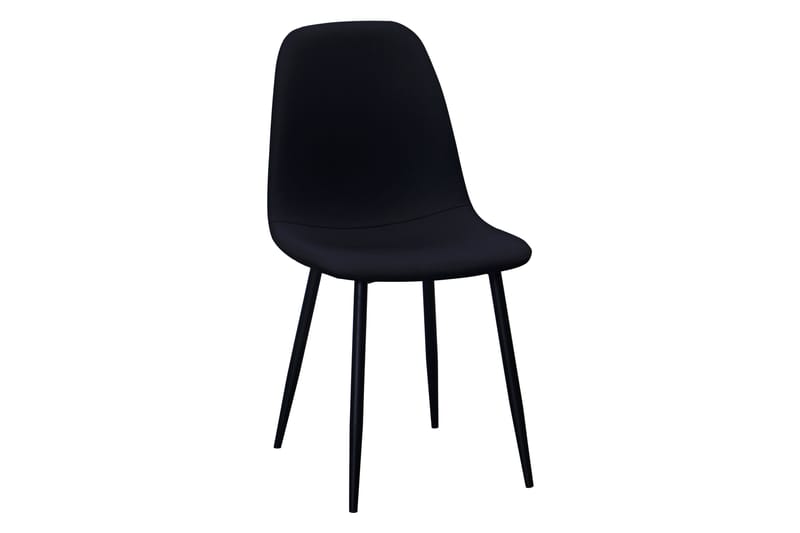 Lenoir Ovalt Matbord 220 cm Svart +  6 st Nikolas stol svart med svarta ben - Svart - Möbler - Matplats - Matgrupp & matbord med stolar