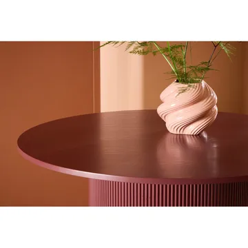 Lenox Runt Matbord 110 cm med Trä- och Valnötsutseende - Burgundy - Möbler - Matplats - Matbord & köksbord