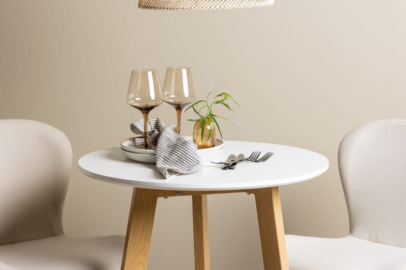 Leonora Matbord 65 cm med 2 Lilja Matstol - Möbler - Matplats - Matgrupp & matbord med stolar