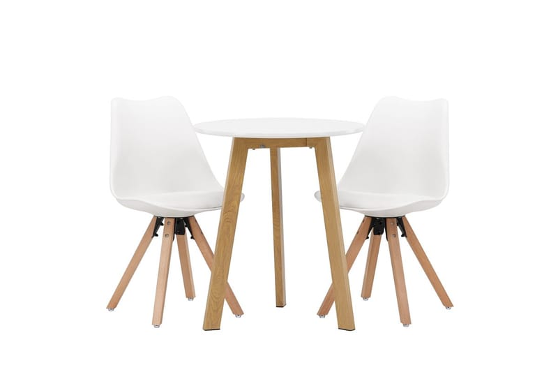 Leonora Matbord 65 cm med 2 Zeno Matstol - Möbler - Matplats - Matgrupp & matbord med stolar