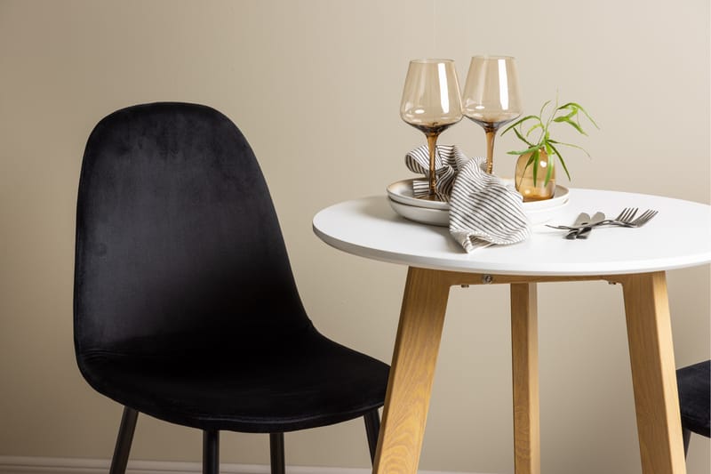 Leonora Matgrupp 65 cm Rund med 2 Polar stolar - Svart - Möbler - Matplats - Matgrupp & matbord med stolar