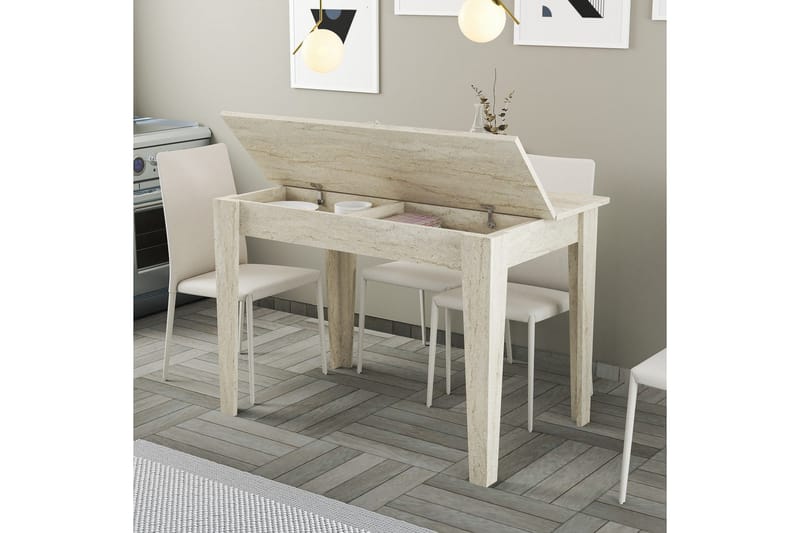 Levents Matbord 110 cm Rektangulär - Beige - Möbler - Matplats - Matbord & köksbord