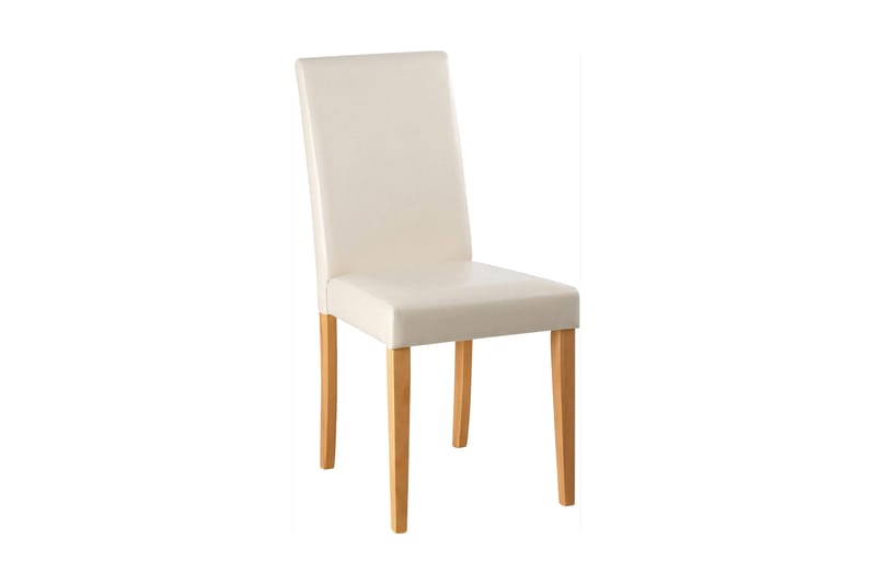 LIARA Matstol Konstläder 2-pack Beige/Natur - Vit - Matstol & köksstol
