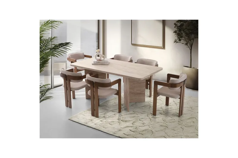 Loftia Matbord 180 cm Rektangulär - Travertine - Möbler - Matplats - Matbord & köksbord