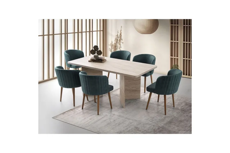 Loftia Matbord 180 cm Rektangulär - Travertine - Möbler - Matplats - Matbord & köksbord